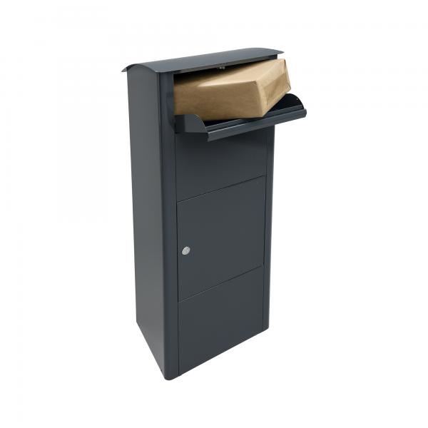 Paketbriefkasten Mefa Beech 457 Antharazit RAL 7016 Entnahme vorne